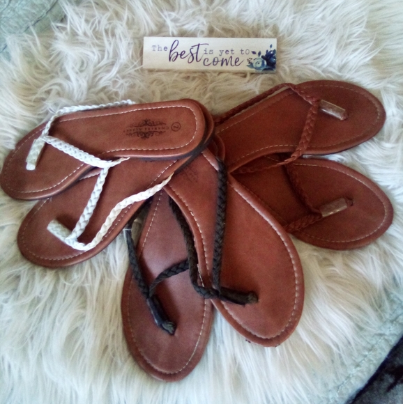 Rue21 Shoes - Braided flip flops bundle